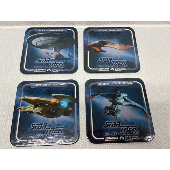 Drink Coasters Other - Vintage Star Trek 1997 The Next Generation Drink Coasters Set Of 4